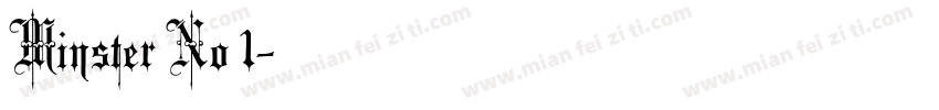 Minster No 1字体转换